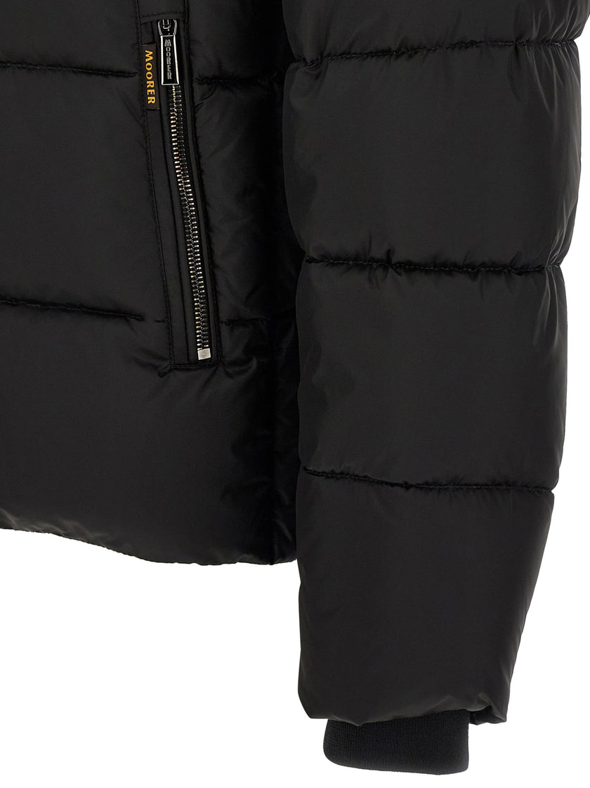 Moorer Brett Bomber Jacket - Acqua Line