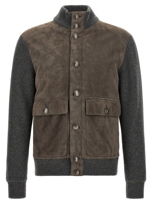 Brunello Cucinelli Suede And Wool Jacket