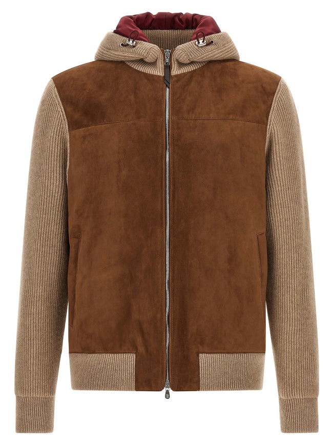 Brunello Cucinelli Suede And Cashmere Bomber Jacket