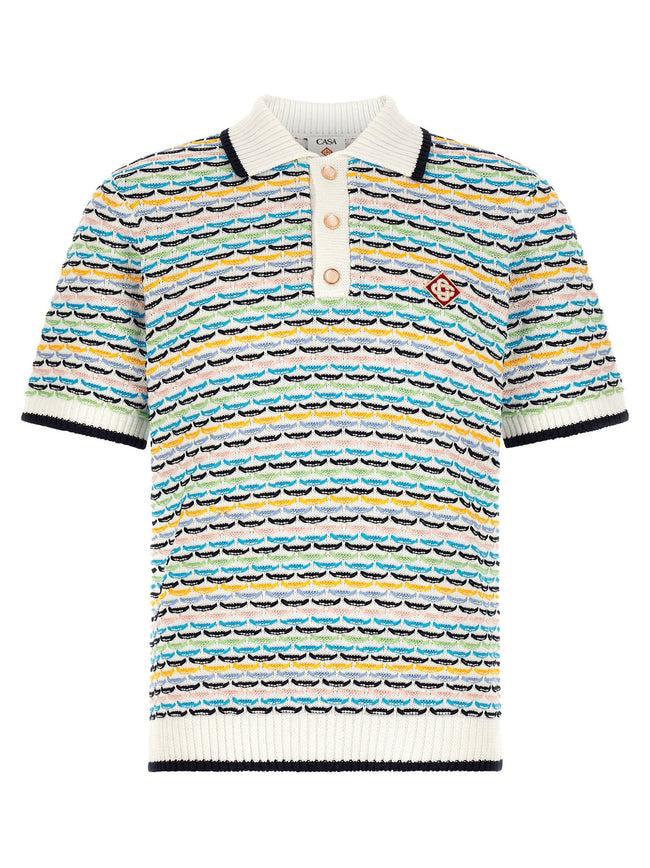 Casablanca Tuck Stitch Polo Shirt