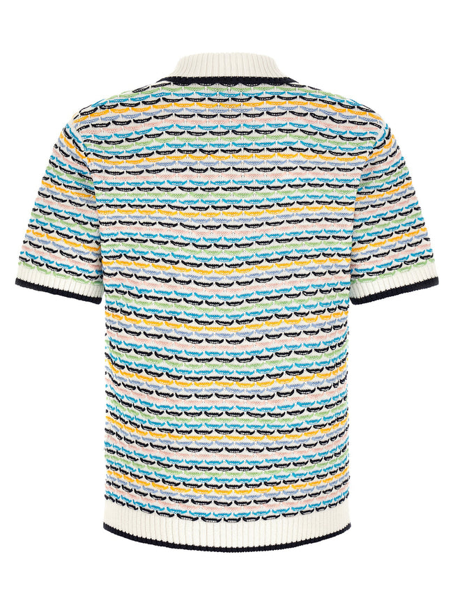 Casablanca Tuck Stitch Polo Shirt