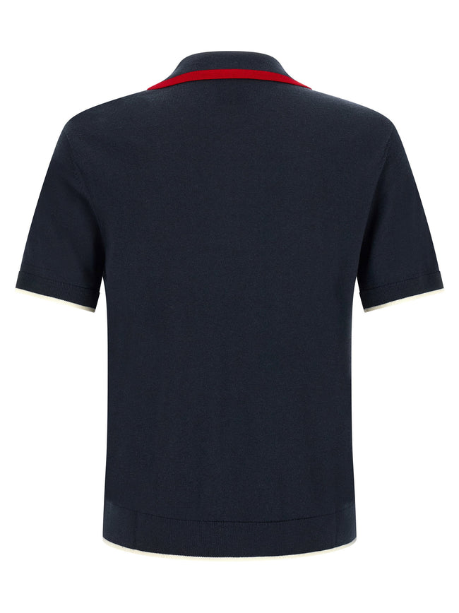 Casablanca Knit Polo Shirt With Zip