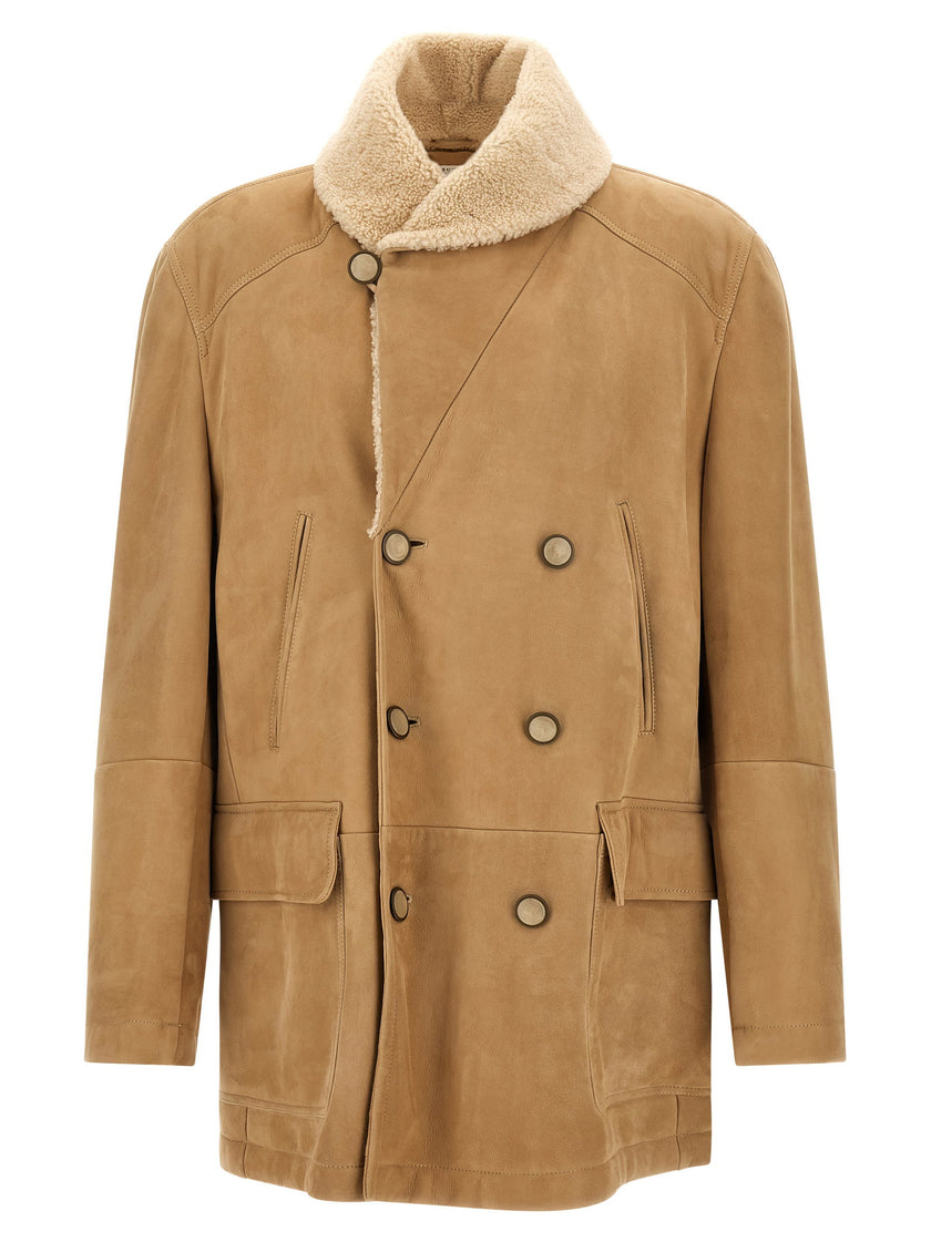 Brunello Cucinelli Caban Shearling Curly