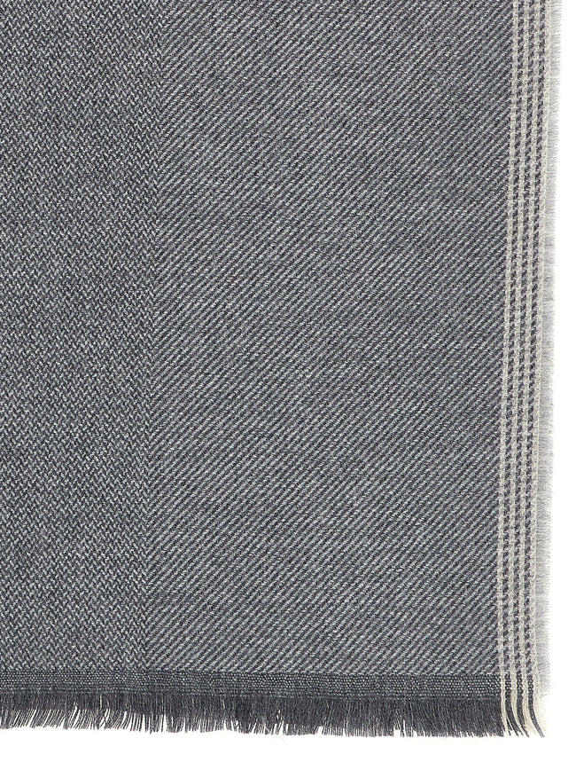 Brunello Cucinelli Diagonal Wool And Cashmere Scarf