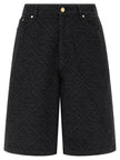 Casablanca Laser Monogram Denim Bermuda Shorts