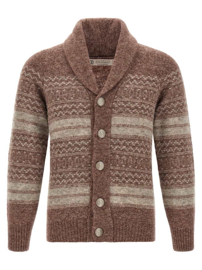 Brunello Cucinelli Nordic Jacquard Cardigan