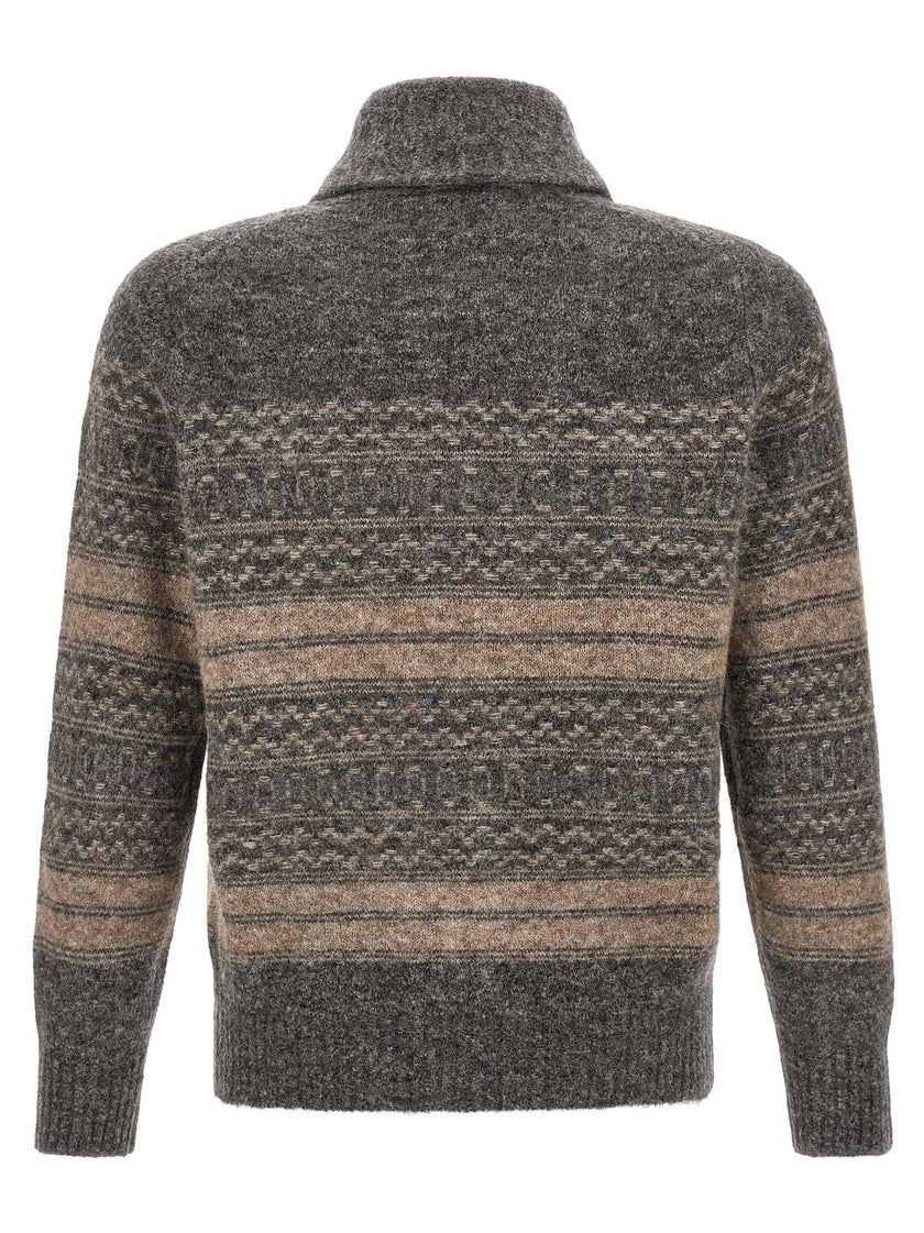 Brunello Cucinelli Nordic Jacquard Cardigan