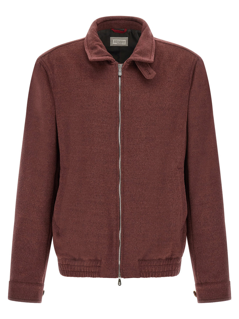 Brunello Cucinelli Virgin Wool Beaver Bomber Jacket
