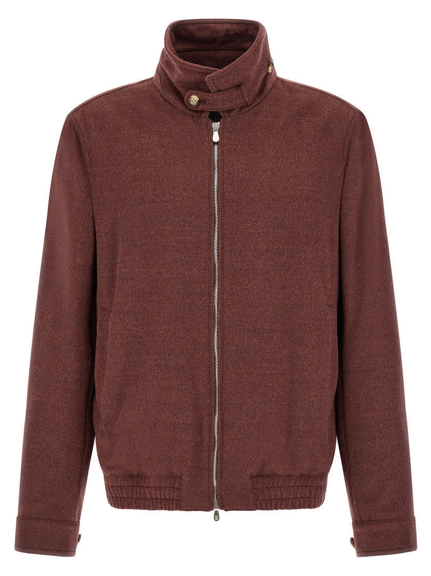 Brunello Cucinelli Virgin Wool Beaver Bomber Jacket