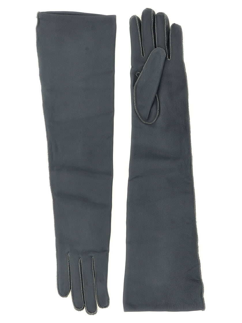Agnona Long Leather Gloves