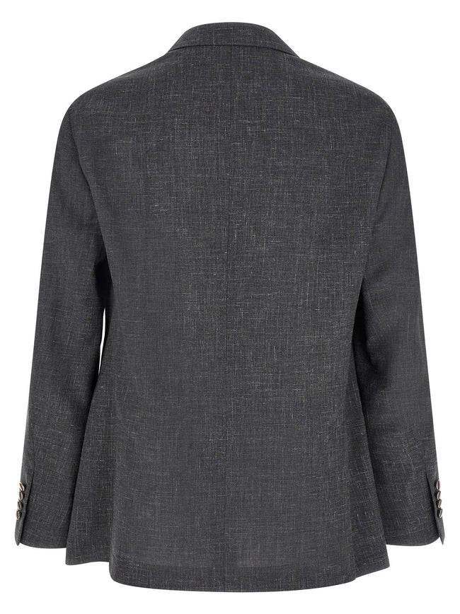 Brunello Cucinelli Blazer Flamed Canvas Blazer