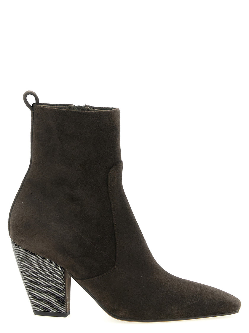 Brunello Cucinelli Precious Heel Ankle Boots
