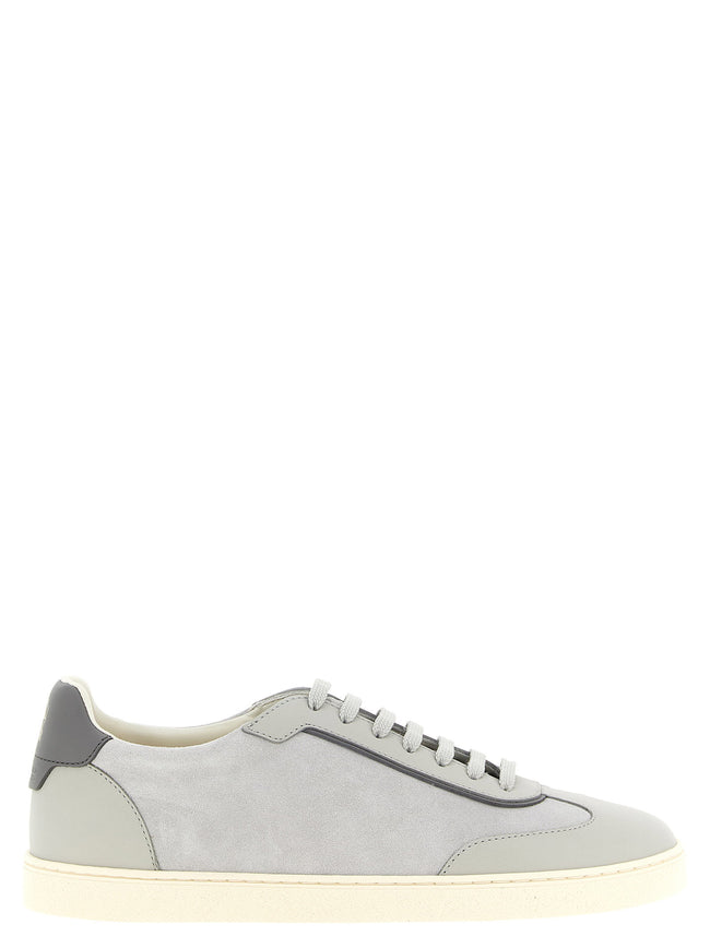 Brunello Cucinelli Leather And Suede Sneakers