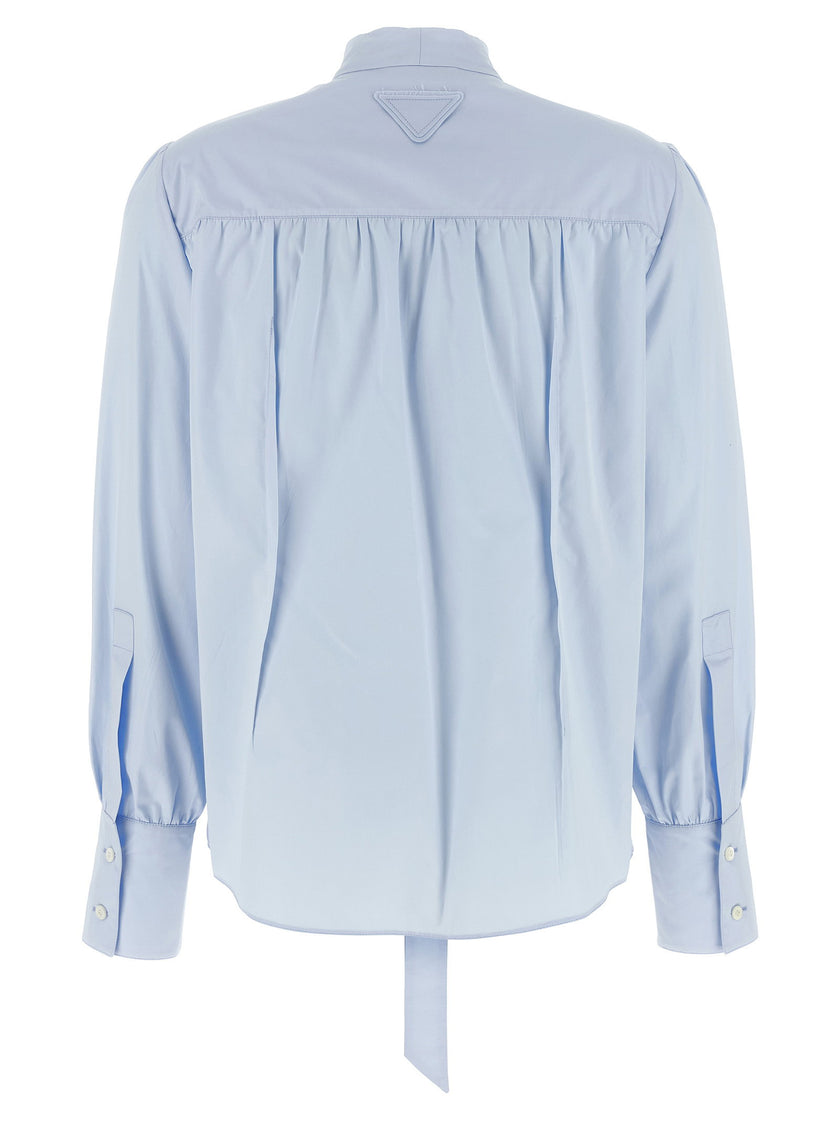 Prada Lavallière Collar Shirt