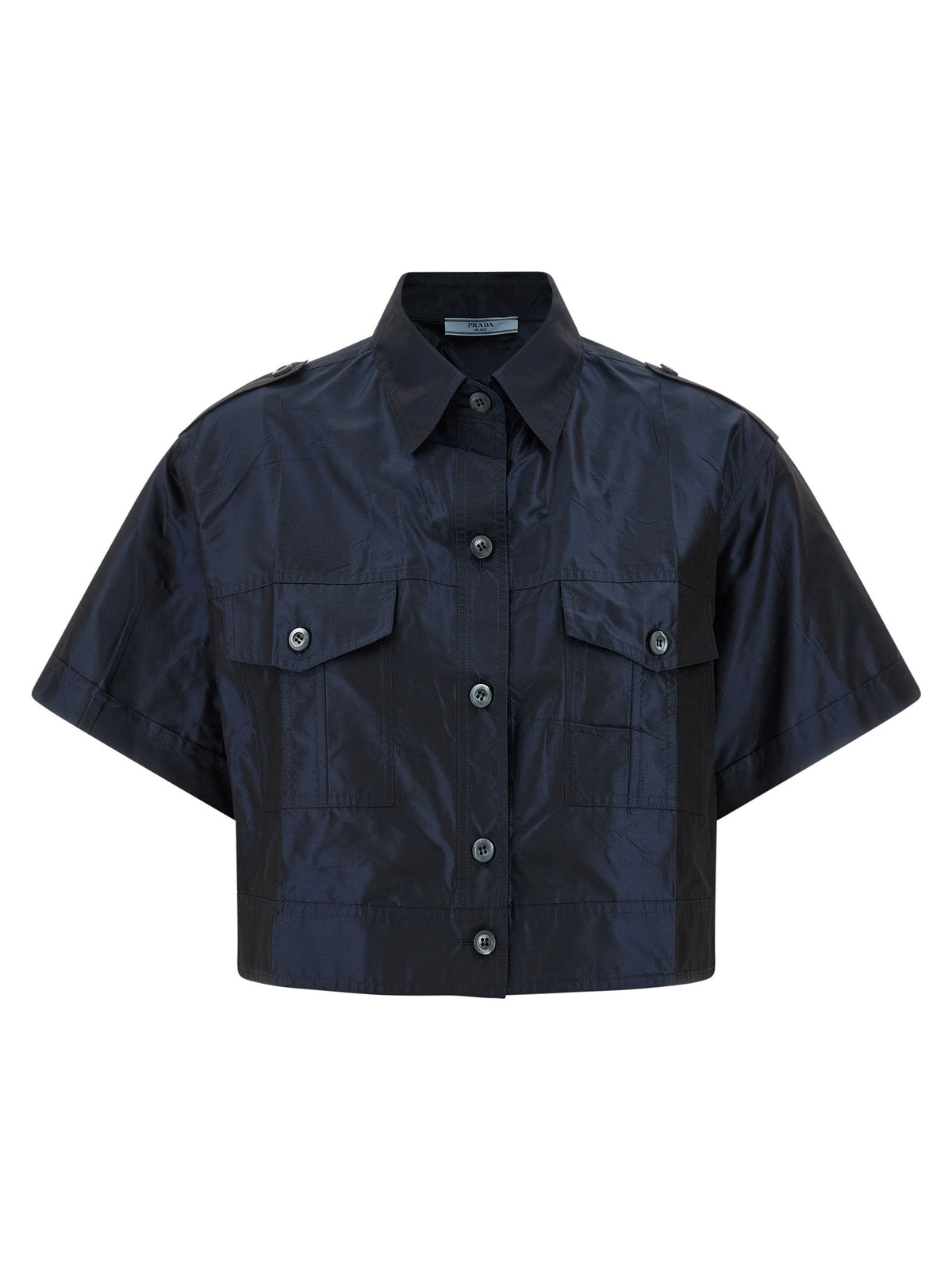Prada Cropped Taffeta Shirt