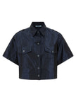 Prada Cropped Taffeta Shirt