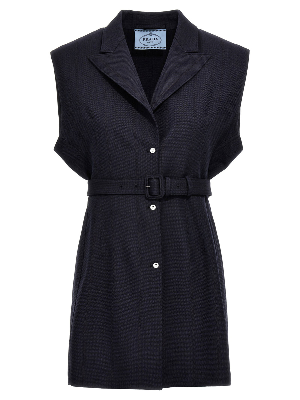 Prada Belt Wool Vest