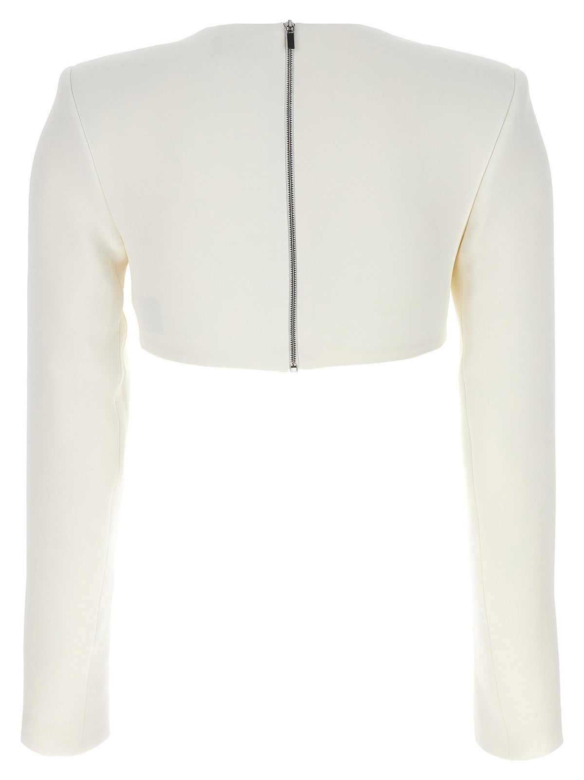 David Koma Top 3d Crystsal Chain And Square Neck