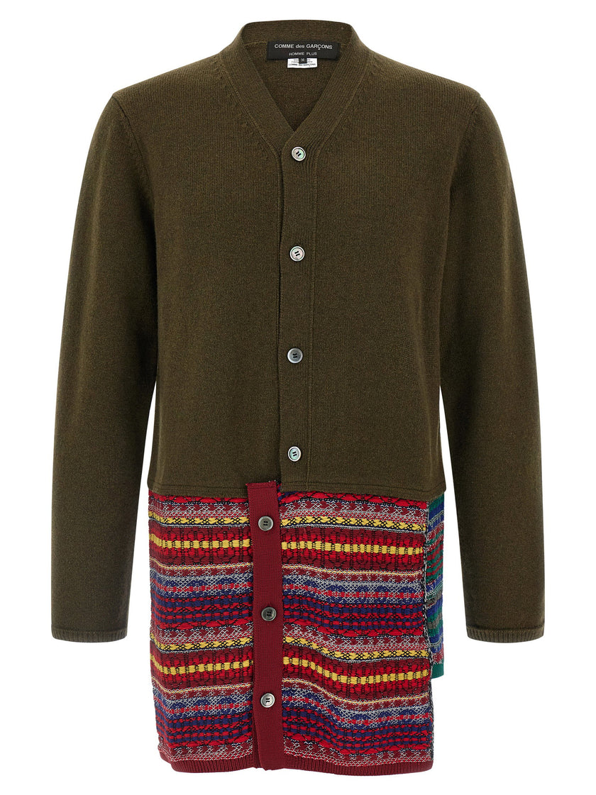 Comme Des Garçons Homme Plus Jacquard Insert Cardigan