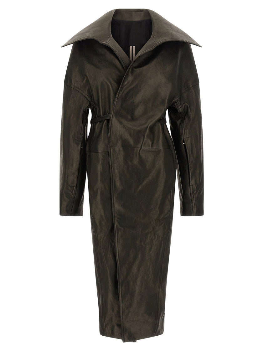 Rick Owens Dracucollar Belted Coat