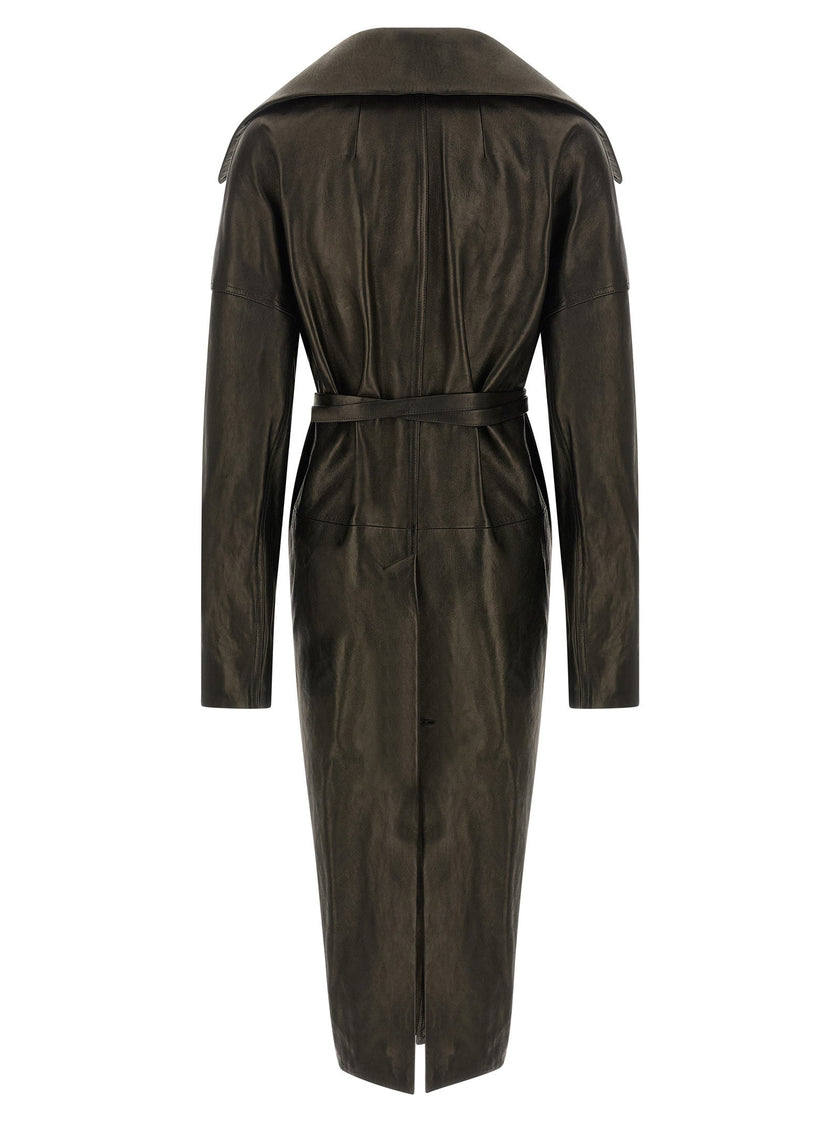 Rick Owens Dracucollar Belted Coat