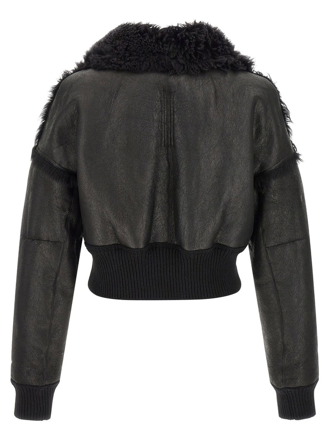 Rick Owens Flight Jkt Cropped Bomber Jacket