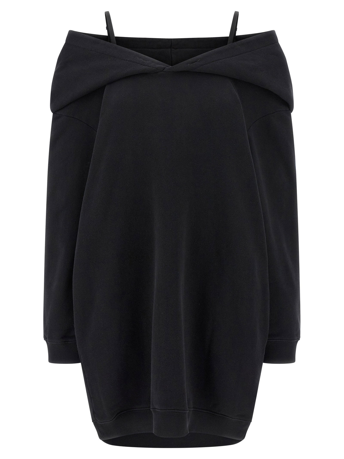 Mm6 Maison Margiela Off-shoulder Hooded Dress