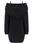 Mm6 Maison Margiela Off-shoulder Hooded Dress