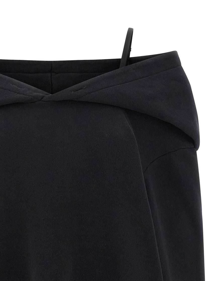 Mm6 Maison Margiela Off-shoulder Hooded Dress