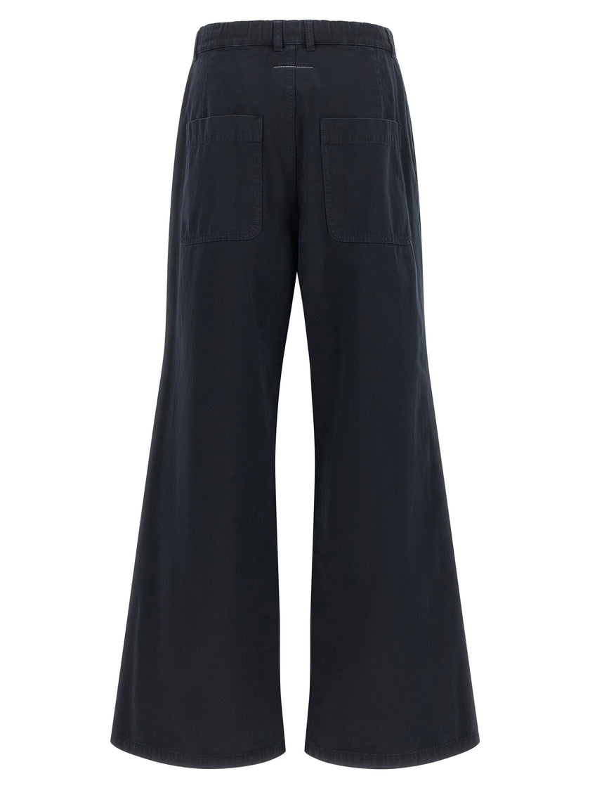 Mm6 Maison Margiela White Stitch Line Pants