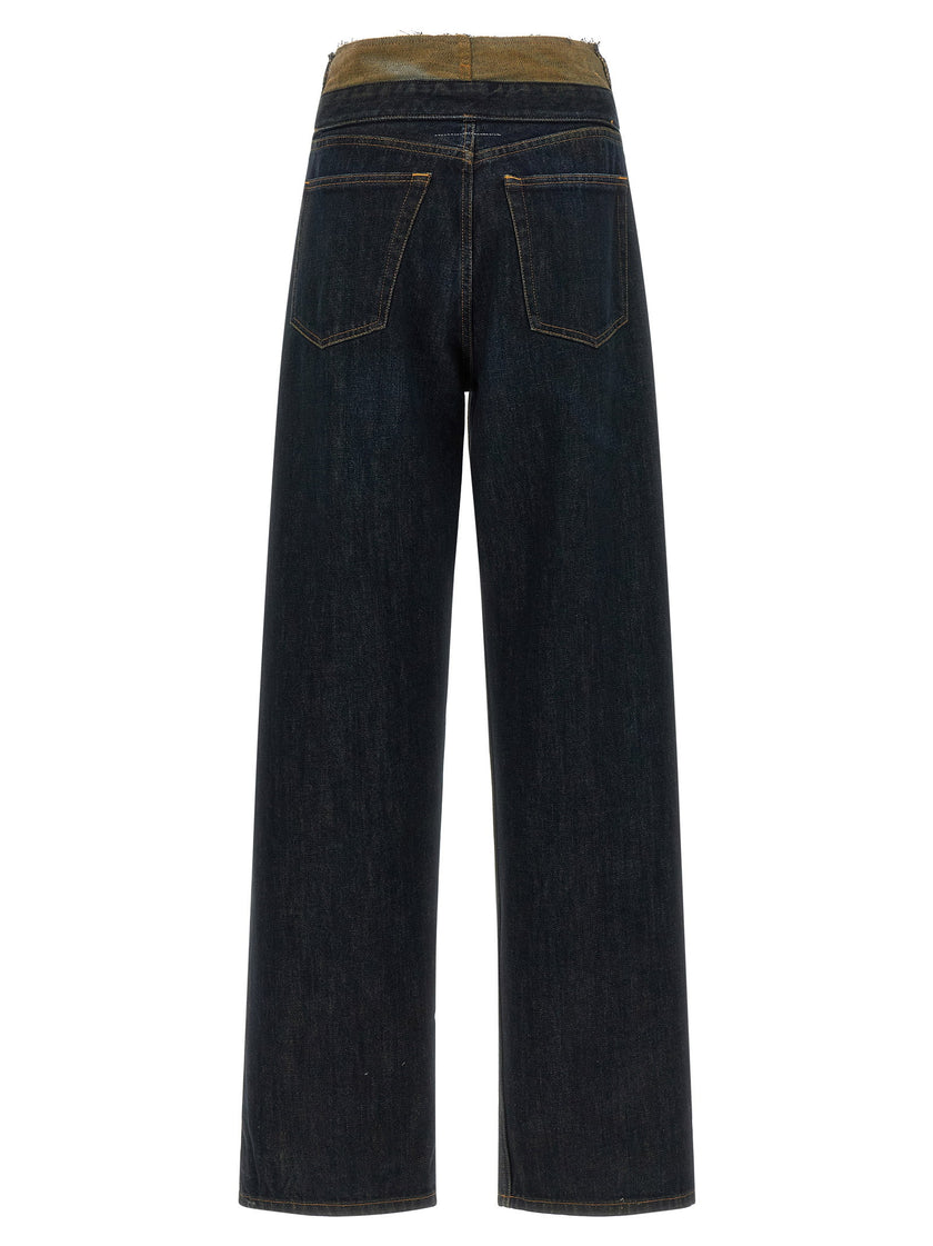 Mm6 Maison Margiela Raw Cut Waist Jeans