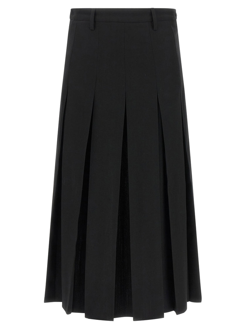 Mm6 Maison Margiela Overlapping Pleated Skirt
