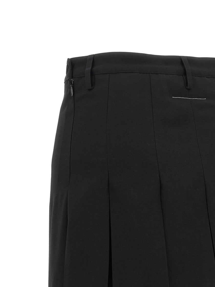 Mm6 Maison Margiela Overlapping Pleated Skirt