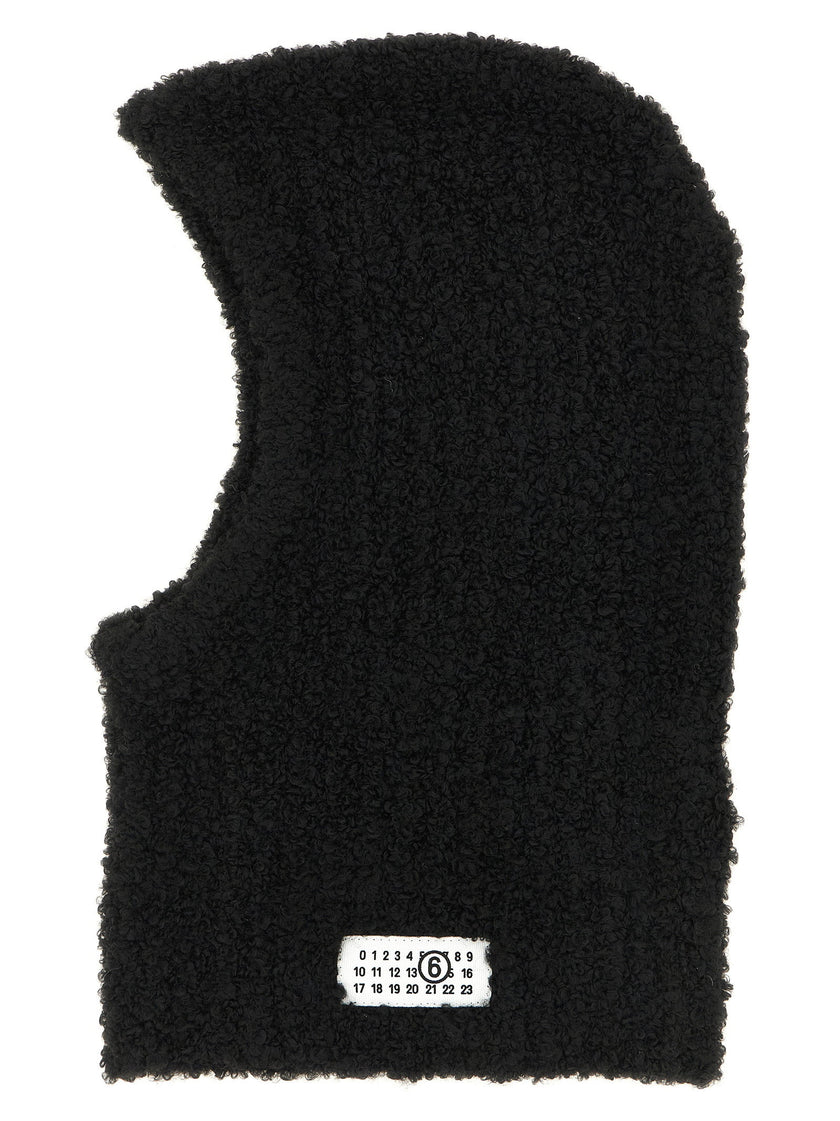 Mm6 Maison Margiela Bouclé Balaclava With Logo