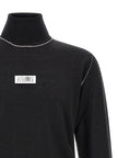 Mm6 Maison Margiela Turtleneck Sweater With Contrast Stitching