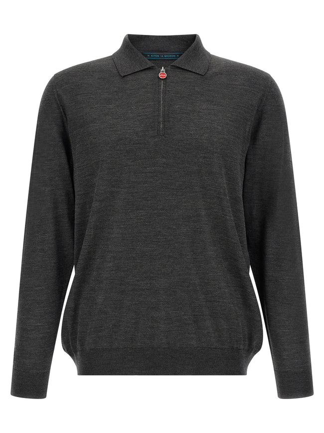 Kiton Wool Polo Shirt 14 Microns