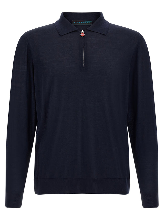 Kiton Wool Polo Shirt 14 Microns