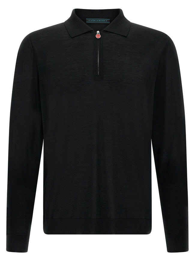 Kiton Wool Polo Shirt 14 Microns