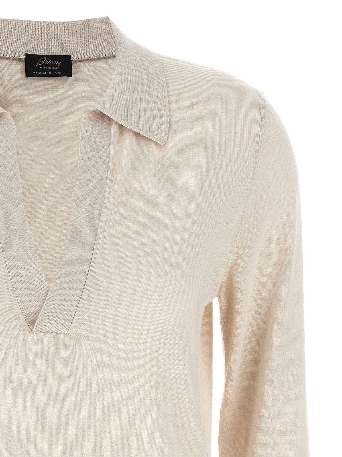 Brioni Cashmere And Silk Polo Shirt