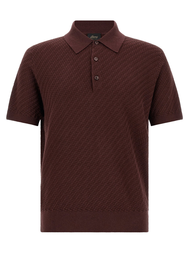 Brioni Trama Weaving Polo