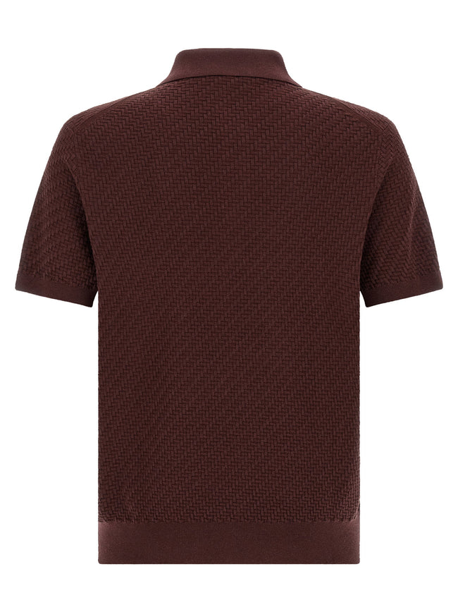 Brioni Trama Weaving Polo