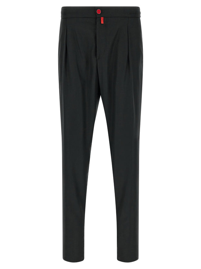 Kiton Red Button Pants