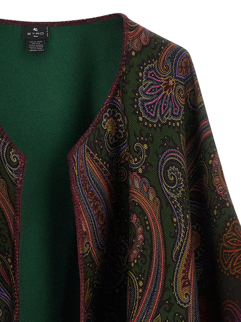 Etro Reversible Paisley Dégradé Cape