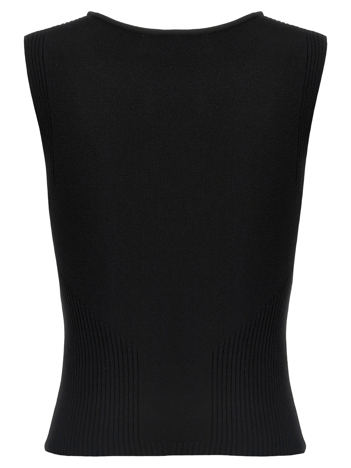 Marine Serre Moon Jewelry Knit Open Neck Top