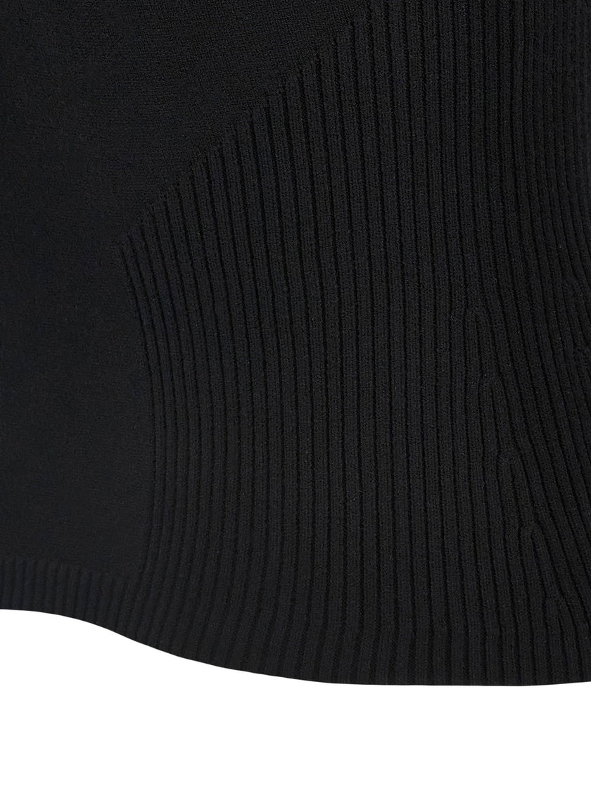 Marine Serre Moon Jewelry Knit Open Neck Top
